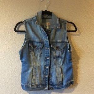 Paris blue Jean jacket vest